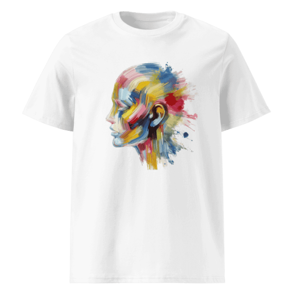 Paint Brush Abstract Face Design T-Shirt